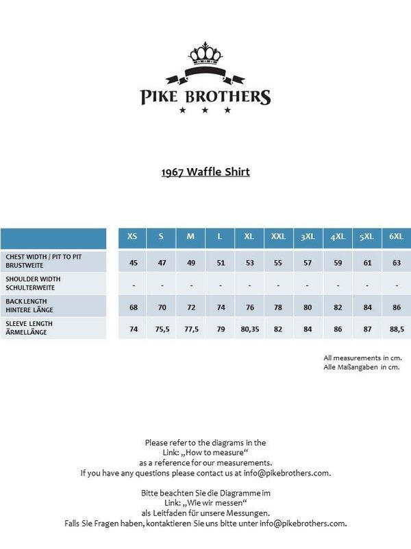 Pike Brothers waffle-paita (1967), Sinivalkoinen