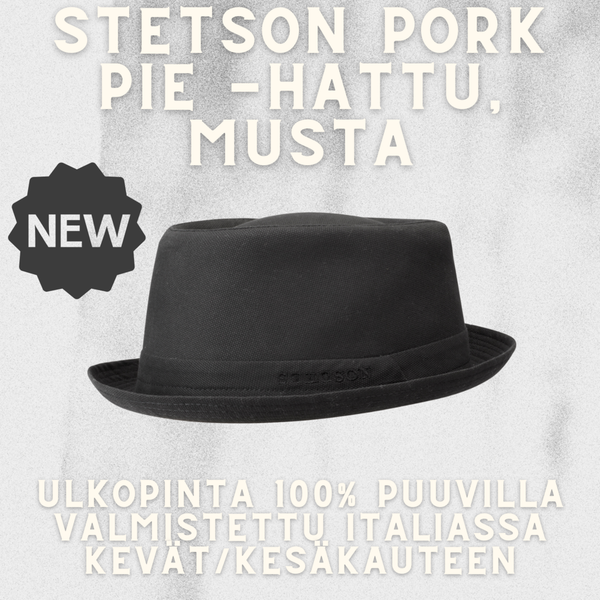 Stetson Pork Pie -hattu, Musta