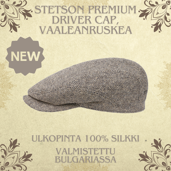 Stetson Premium Driver Cap, Vaaleanruskea