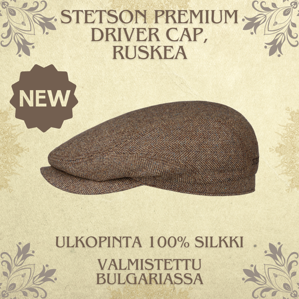 Stetson Premium Driver Cap, Ruskea